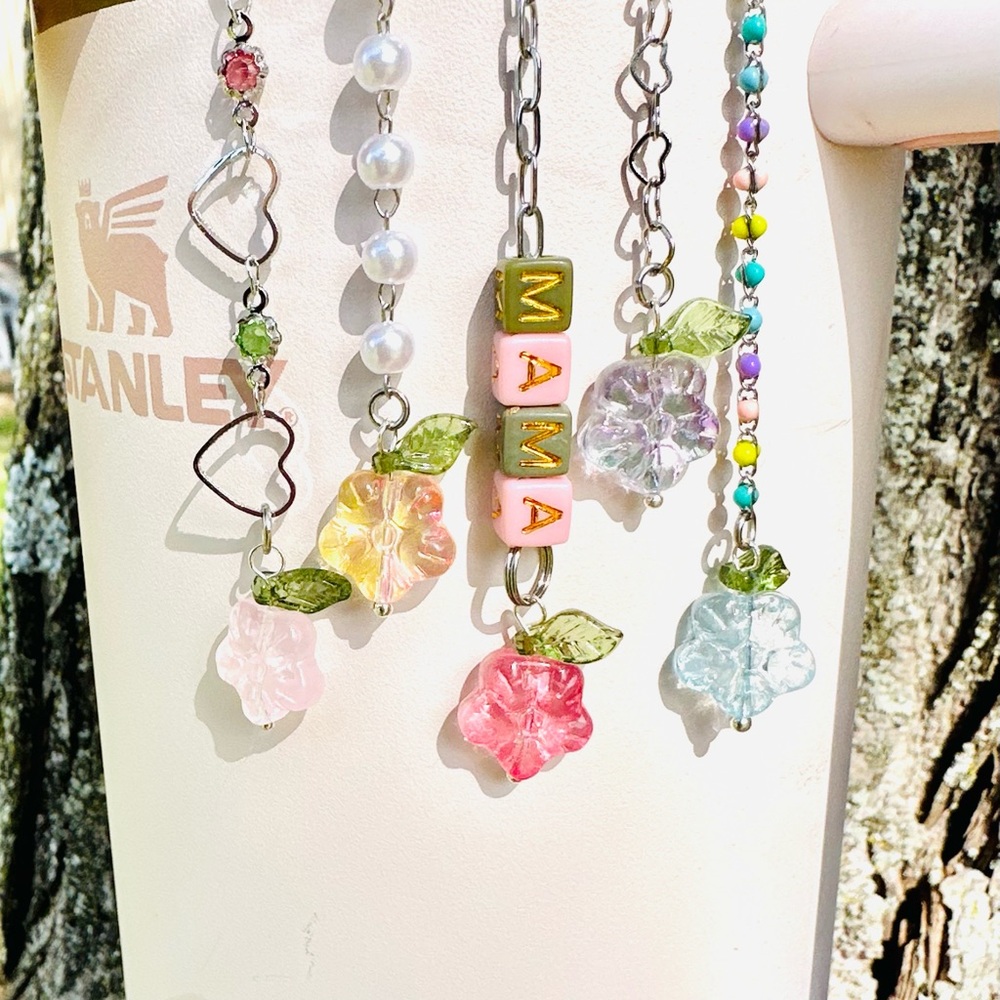 Floral Stanley Cup Accessories Floral Stanley Charm Floral Tumbler Charm